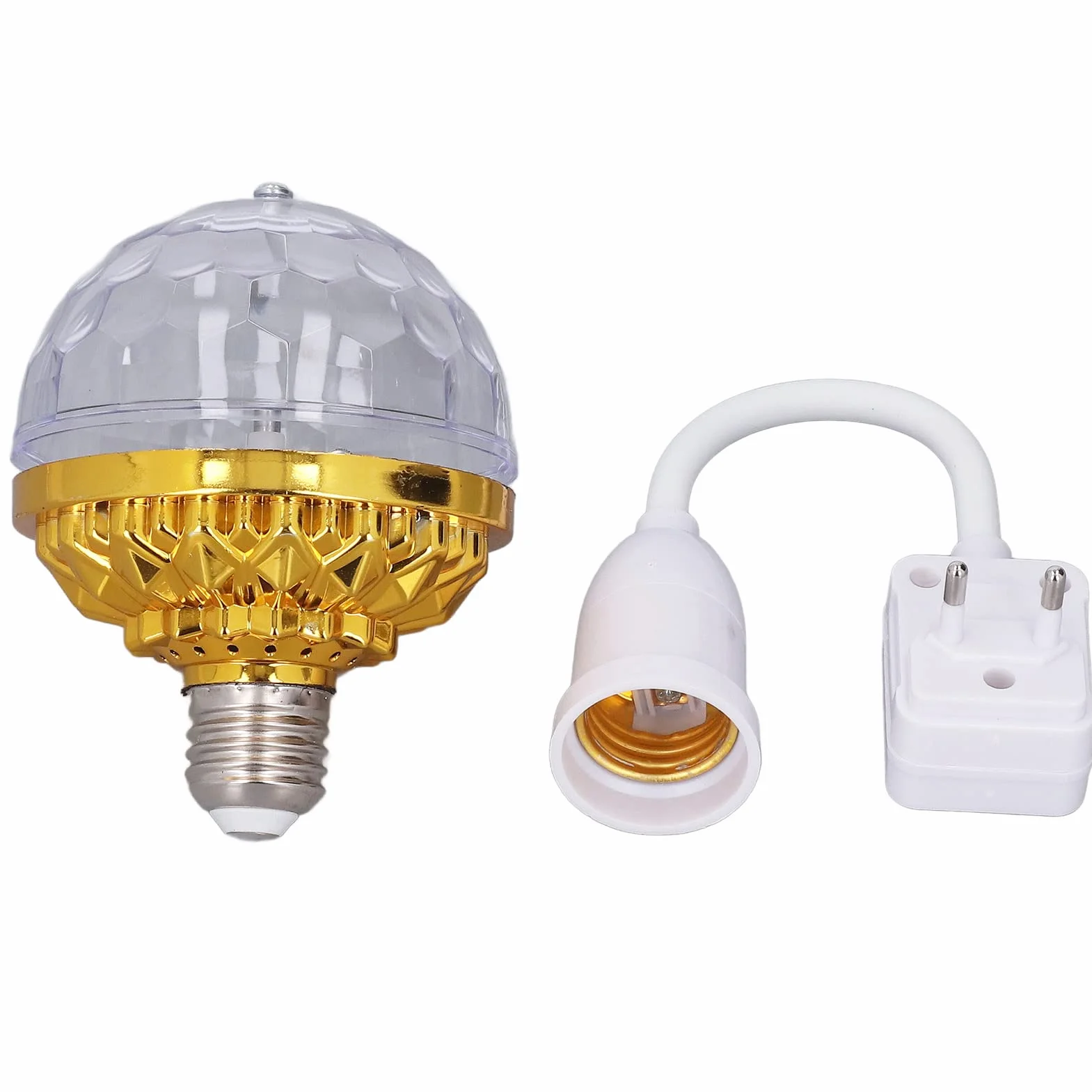 Kolorowa Obrotowa Kula świetlna, Trwała 6W Metalowa Dioda LED Obrotowa Kula Lampka Nocna z Uniwersalnym Gniazdem na ceremonię ślubną Karaoke (Wtyczka UE 220 V)
