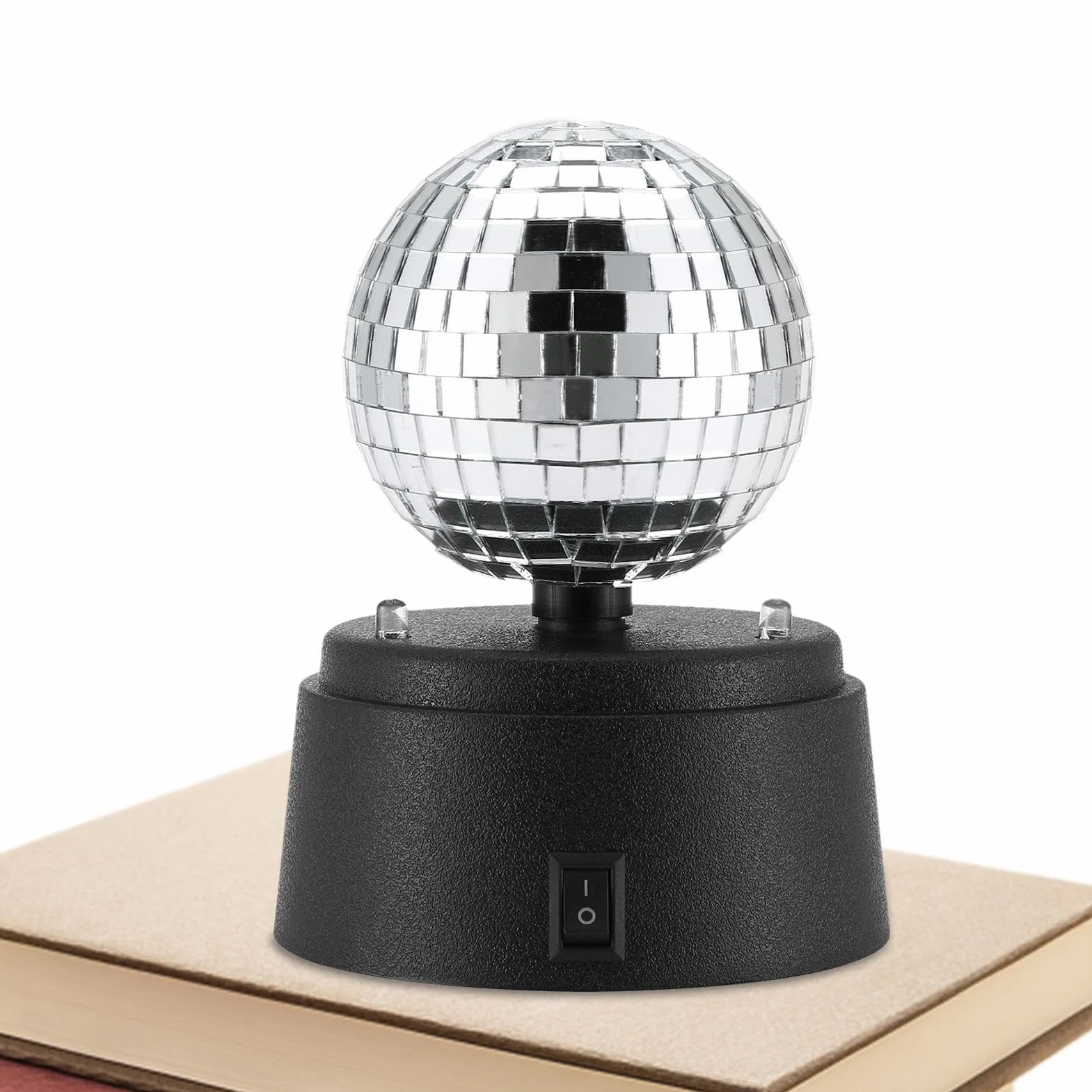 Lustrzana kula dyskotekowa, kula dyskotekowa z lustrem | Impreza Disco Ball | Ma?a lampa taneczna zasilana bateri?, lustrzana kula dyskotekowa, ?wietlenie ?wi?teczne dla zespo?ów, barów, wesel, przyj