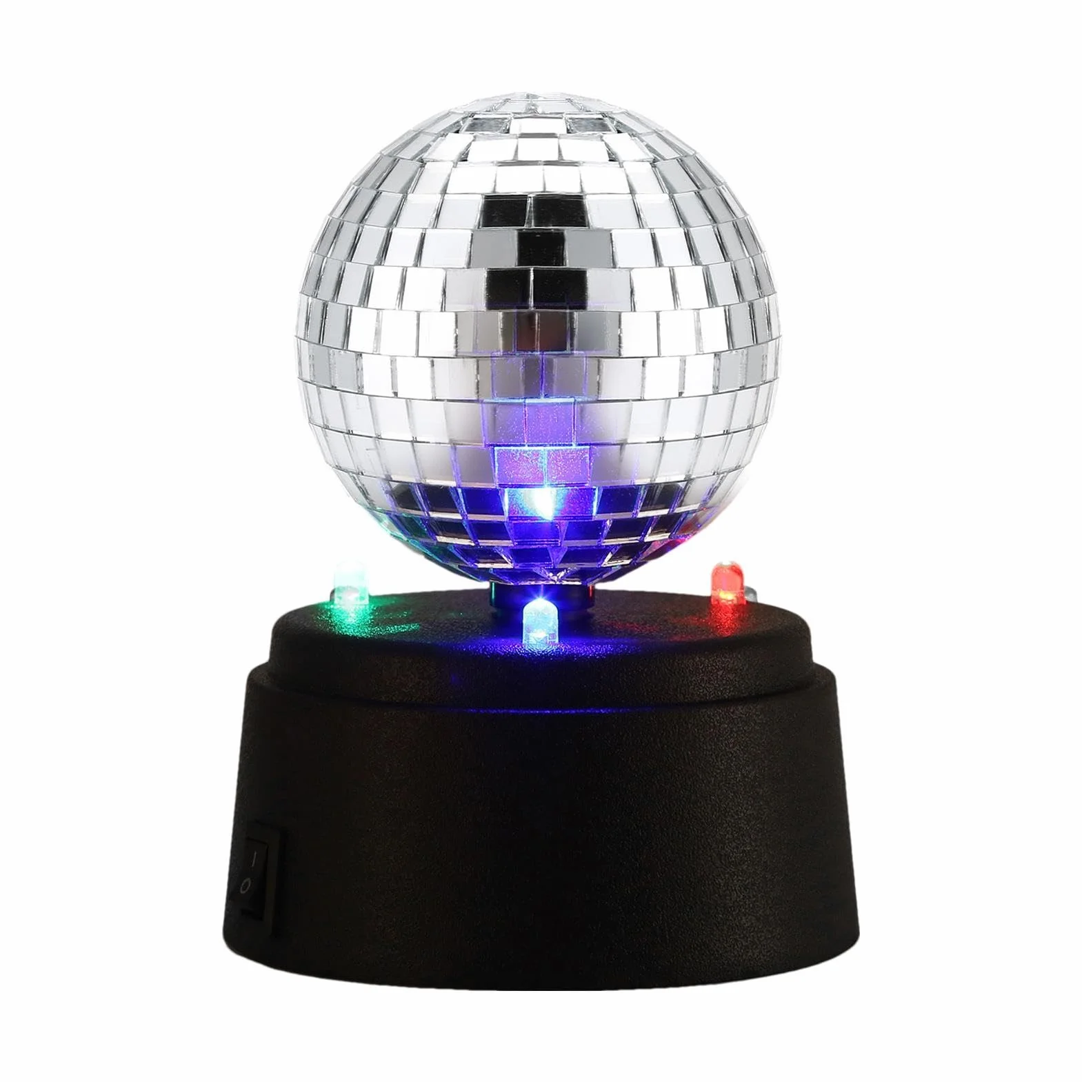 Lustrzana kula dyskotekowa, kula dyskotekowa z lustrem | Impreza Disco Ball | Ma?a lampa taneczna zasilana bateri?, lustrzana kula dyskotekowa, ?wietlenie ?wi?teczne dla zespo?ów, barów, wesel, przyj