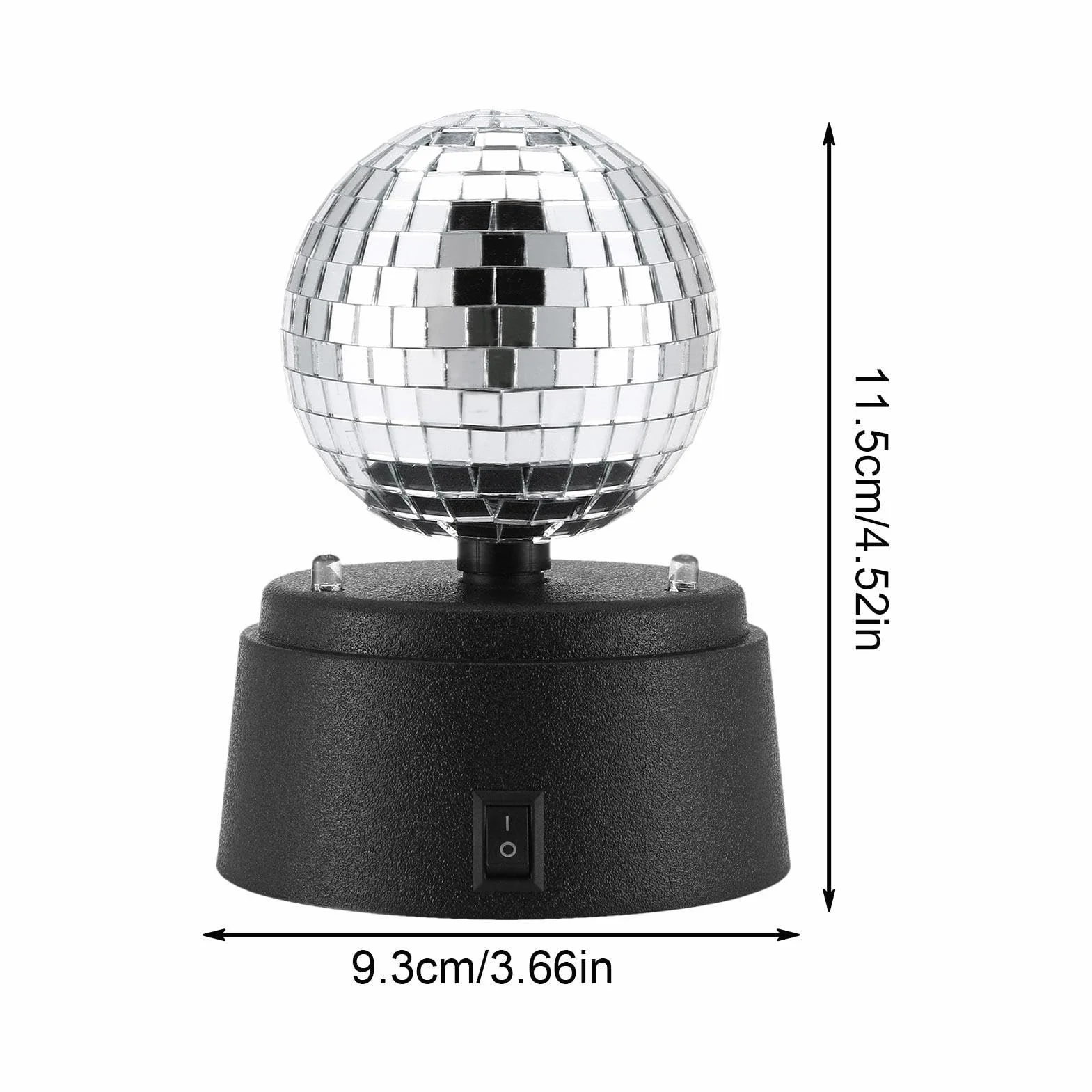 Lustrzana kula dyskotekowa, kula dyskotekowa z lustrem | Impreza Disco Ball | Ma?a lampa taneczna zasilana bateri?, lustrzana kula dyskotekowa, ?wietlenie ?wi?teczne dla zespo?ów, barów, wesel, przyj