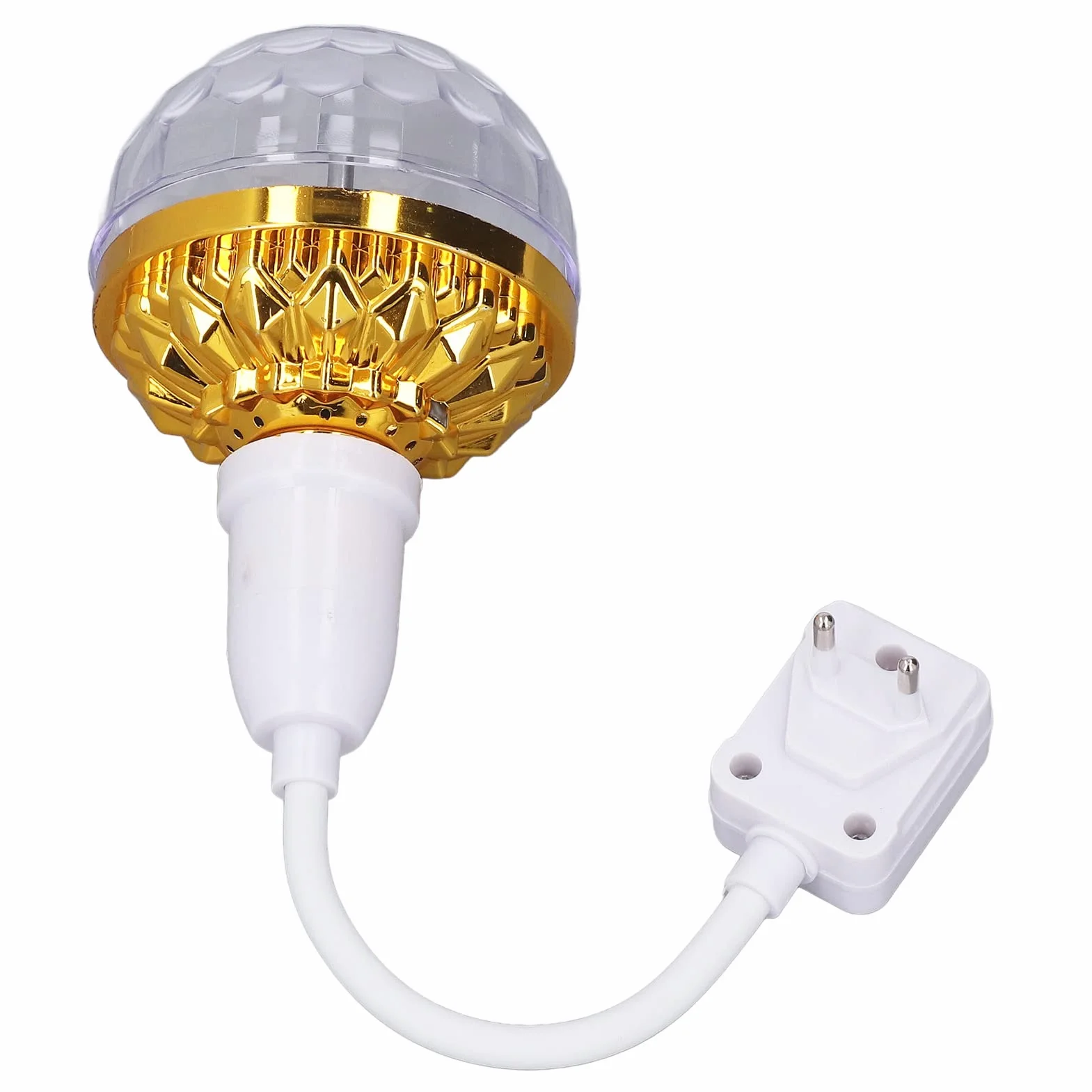 Kolorowa Obrotowa Kula świetlna, Trwała 6W Metalowa Dioda LED Obrotowa Kula Lampka Nocna z Uniwersalnym Gniazdem na ceremonię ślubną Karaoke (Wtyczka UE 220 V)